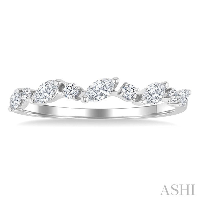 Marquise Shape Scatter Diamond Fashion Band