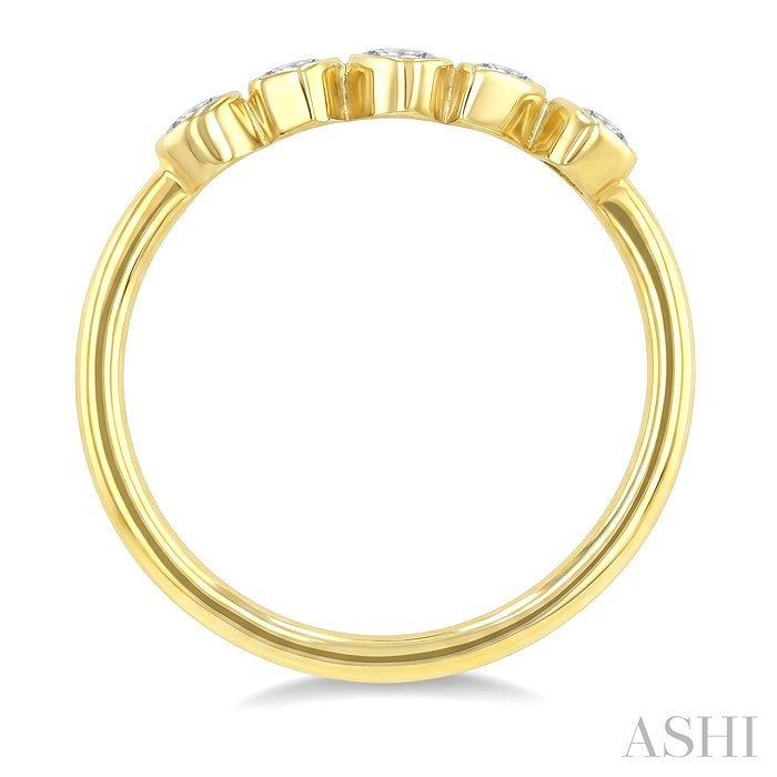 Mixed Shape Diamond Fashion Bar Ring