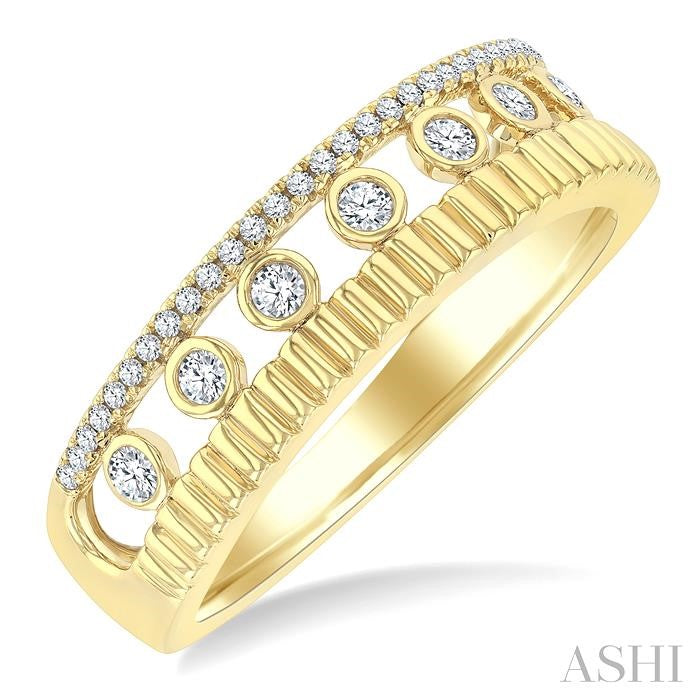Bezel Layered Diamond Fashion Ring