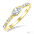 Marquise Shape East-West Bezel Set Diamond Ring