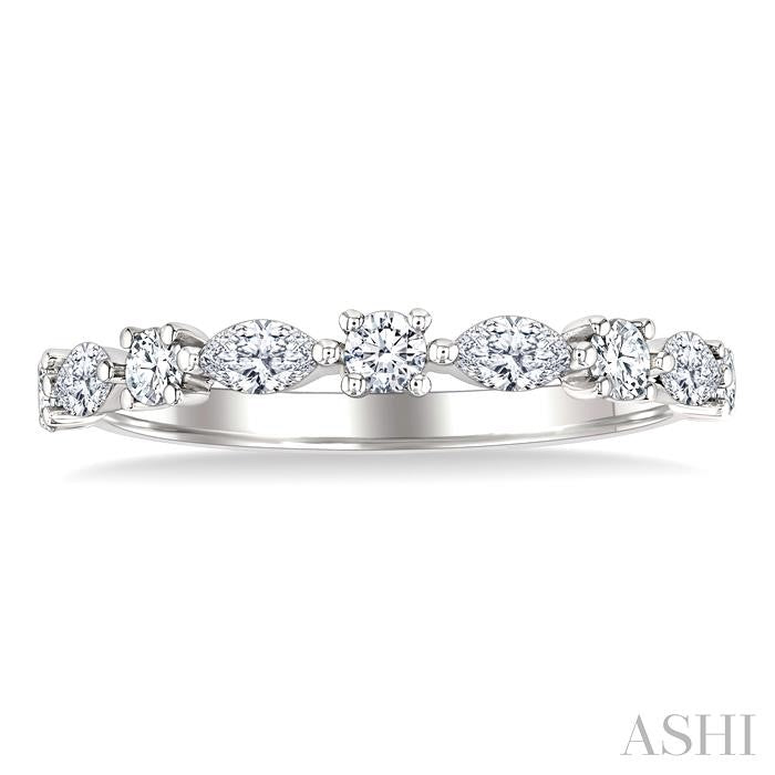 Marquise Shape Scatter Diamond Fashion Band