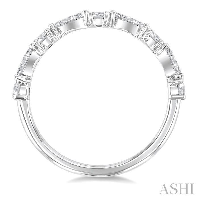 Marquise Shape Scatter Diamond Fashion Band