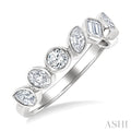 Mixed Shape Bezel Set Diamond Fashion Band