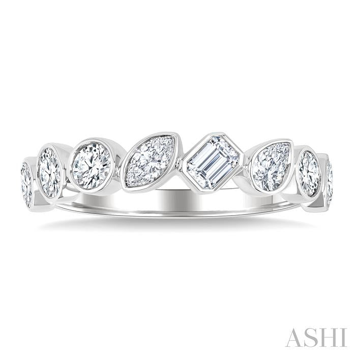 Mixed Shape Bezel Set Diamond Fashion Band