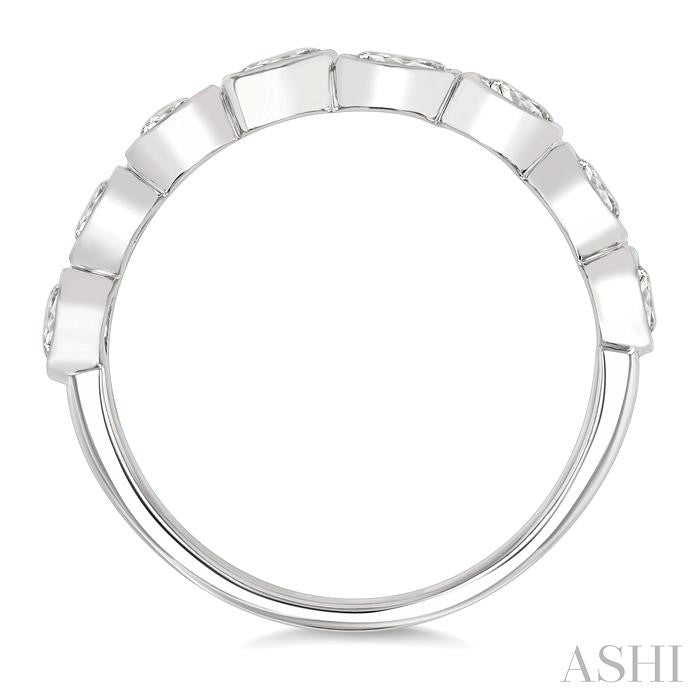 Mixed Shape Bezel Set Diamond Fashion Band