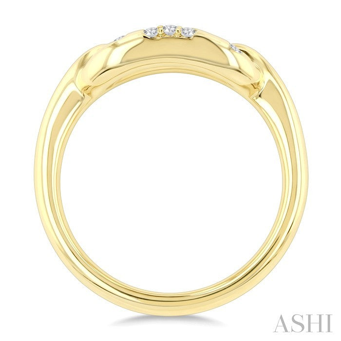 Aeris Gold Paperclip Mosaic Diamond Fashion Ring