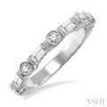 Stackable Baguette Diamond Wedding Band