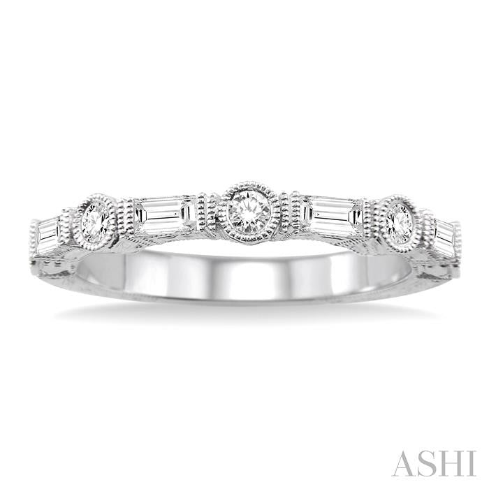 Stackable Baguette Diamond Wedding Band