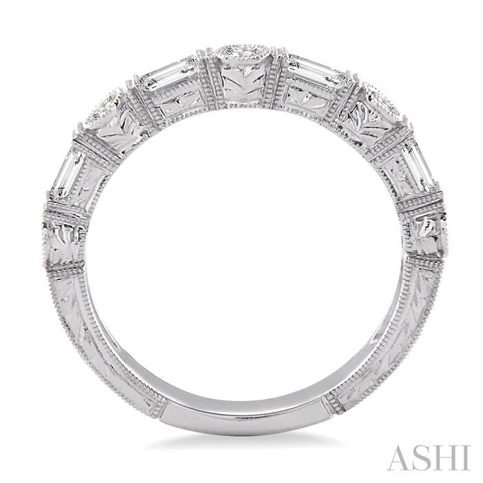 Stackable Baguette Diamond Wedding Band