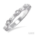 Stackable Baguette Diamond Wedding Band