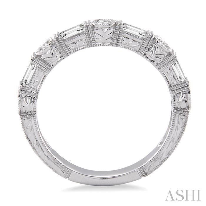 Stackable Baguette Diamond Wedding Band