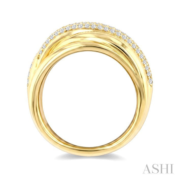 Aeris Gold Twisted Diamond Fashion Ring