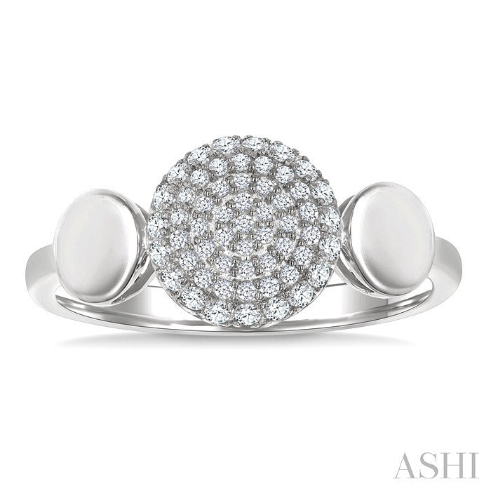 Pave-Set Round Shape Diamond Fashion Ring
