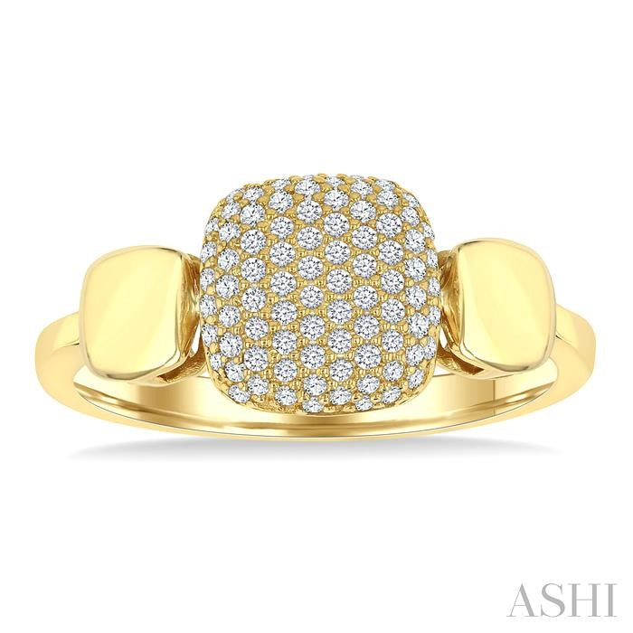 Pave-Set Cushion Shape Diamond Fashion Ring