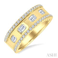 Bold Emerald Shape Diamond Fashion Band