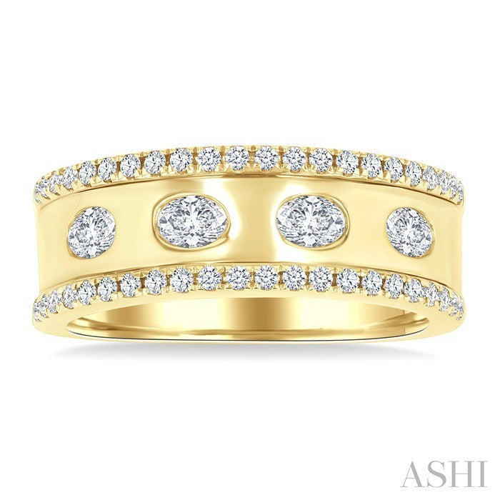Oval Shape Diamond Fashion Band