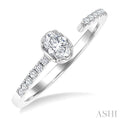 Oval Shape Diamond Fashion Open Ring