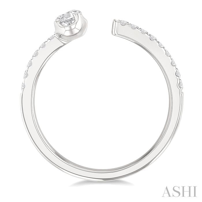 Oval Shape Diamond Fashion Open Ring