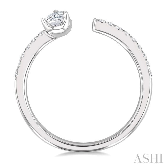 Pear Shape Diamond Fashion Open Ring