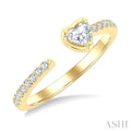 Heart Shape Diamond Fashion Open Ring