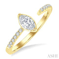 Marquise Shape Diamond Fashion Open Ring