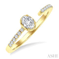 Oval Shape Diamond Fashion Open Ring