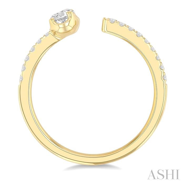 Oval Shape Diamond Fashion Open Ring