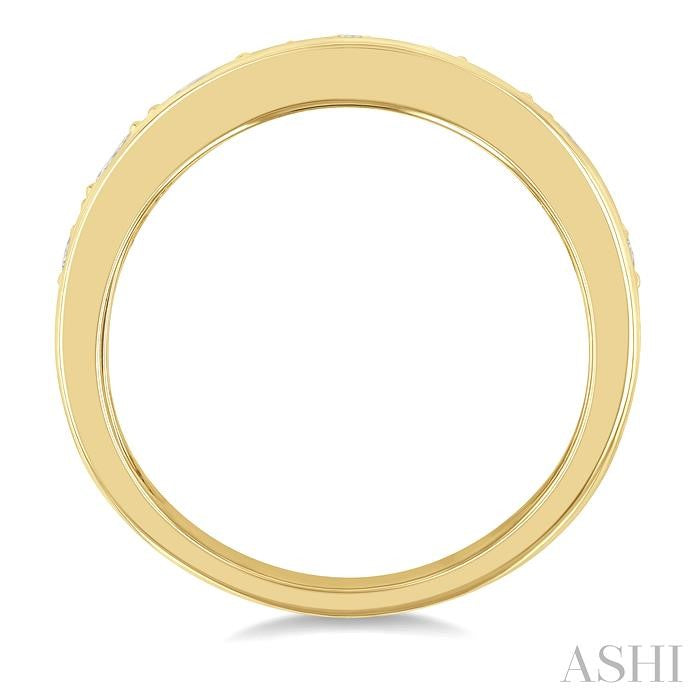 Mixed Shape Diamond Fashion Wide Band
