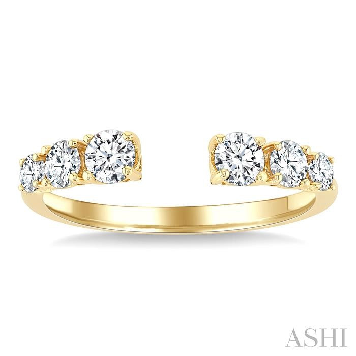 Graduated Diamond Fashion Open Ring