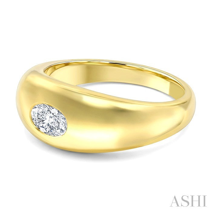 Aeris Gold Oval Shape East-West Diamond Fashion Ring