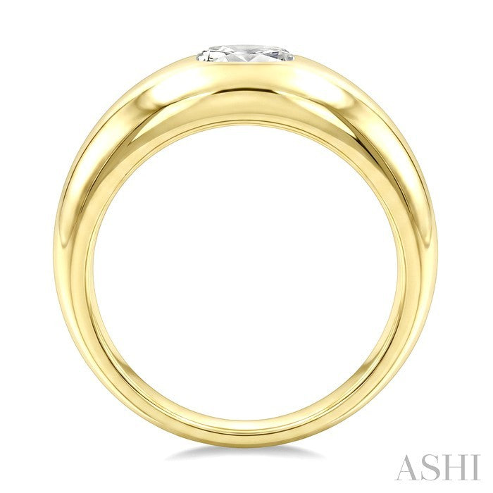 Aeris Gold Oval Shape East-West Diamond Fashion Ring