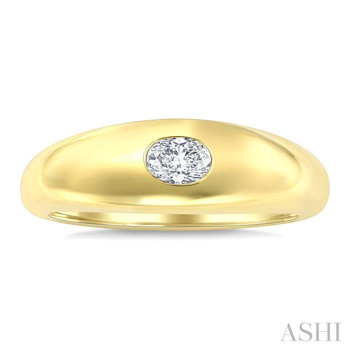 Aeris Gold Oval Shape East-West Diamond Fashion Ring