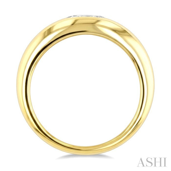 Aeris Gold Oval Shape East-West Diamond Fashion Ring