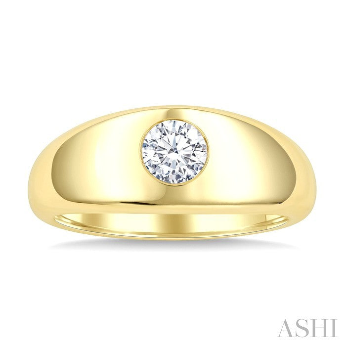 Aeris Gold Round Shape Diamond Fashion Ring