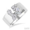 Bold Mixed Shape Diamond Fashion Open Band