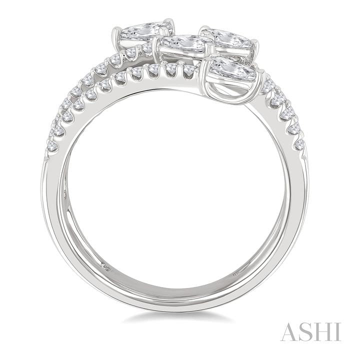 Pear Shape Diamond Fashion Open Ring