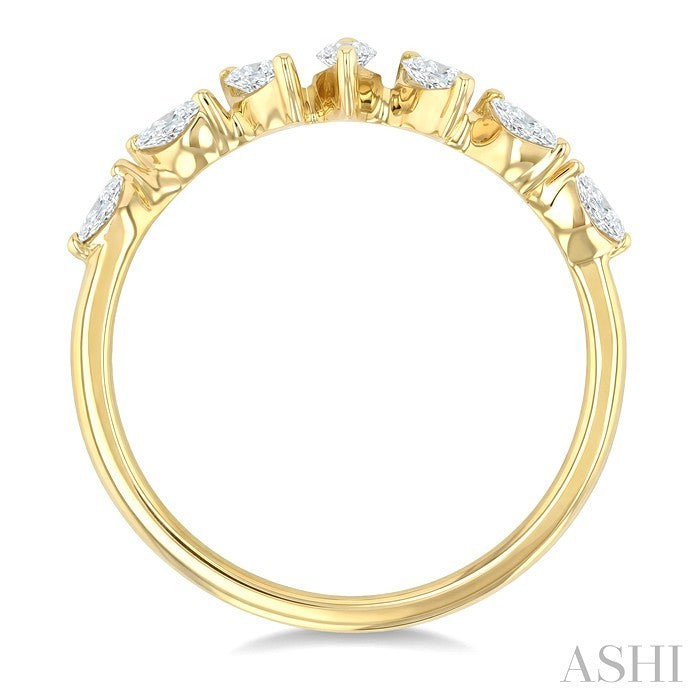 Marquise Shape Scatter Diamond Fashion Band