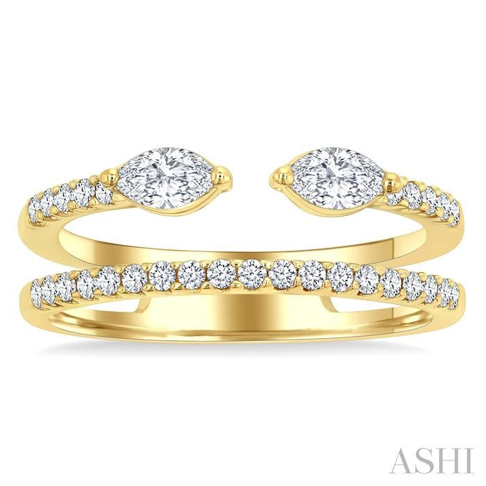 Marquise Shape Diamond Layered Fashion Ring