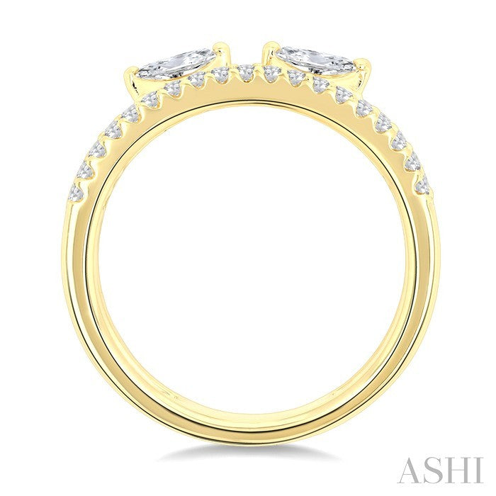 Marquise Shape Diamond Layered Fashion Ring