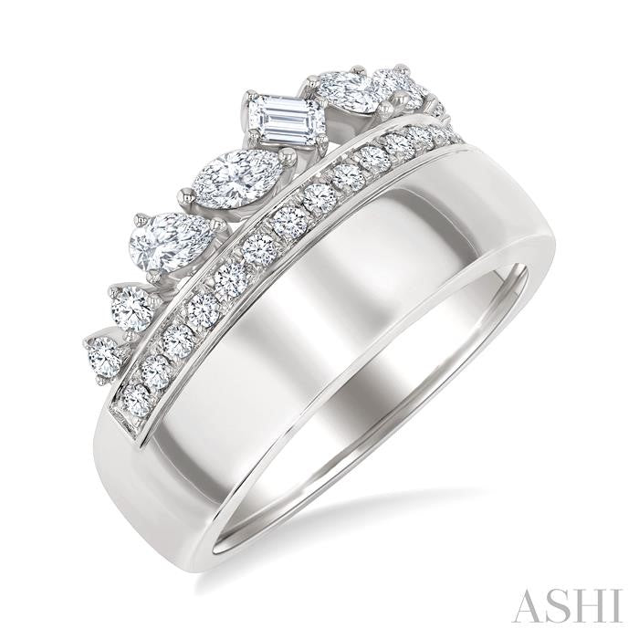 Bold Mixed Shape Diamond Fashion Ring