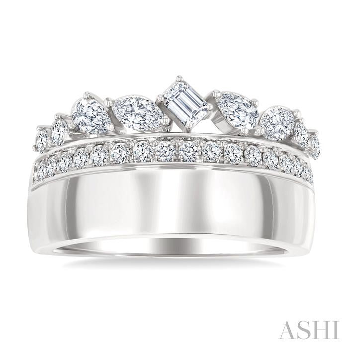 Bold Mixed Shape Diamond Fashion Ring