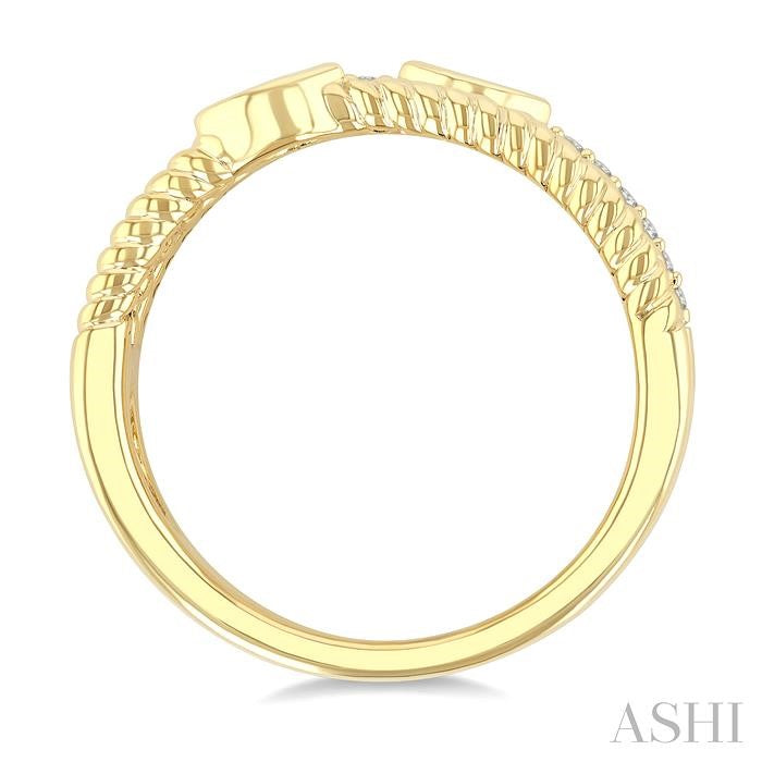 Bead Bijoux Marquise Shape Three Row Diamond Band