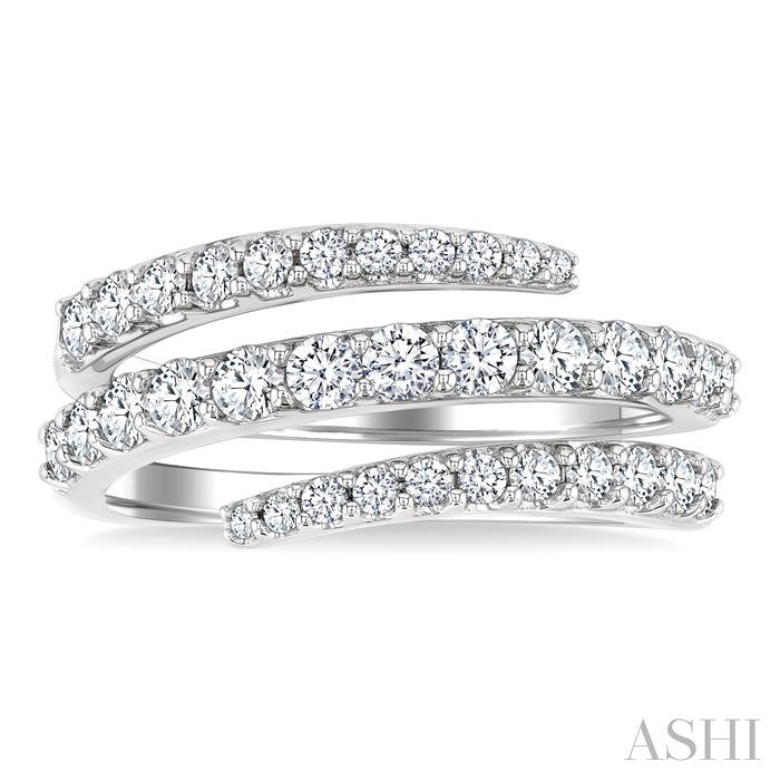 Spiral Diamond Fashion Open Band