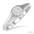 Cushion Shape Lovebright Essential Diamond Signet Ring