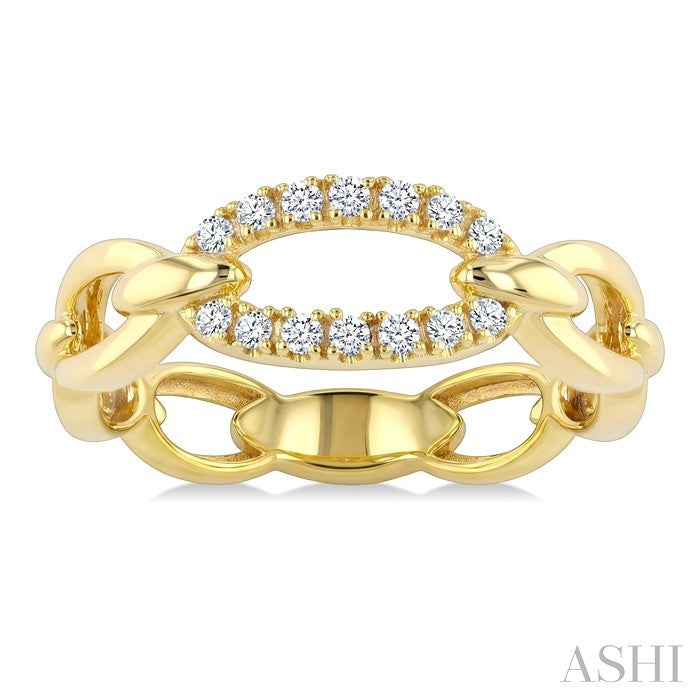 Open Link Diamond Fashion Ring