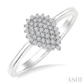 Pear Shape Petite Cluster Diamond Fashion Ring