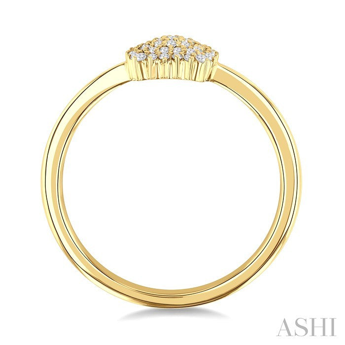 Cushion Shape Petite Cluster Diamond Fashion Ring