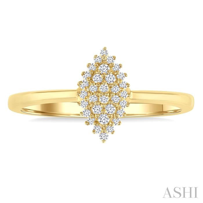 Marquise Shape Petite Cluster Diamond Fashion Ring