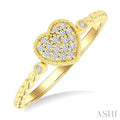 Bead Bijoux Heart Shape Petite Diamond Fashion Ring