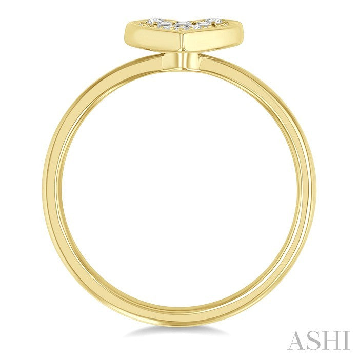 Heart Shape Bezel Set Petite Fusion Diamond Fashion Ring